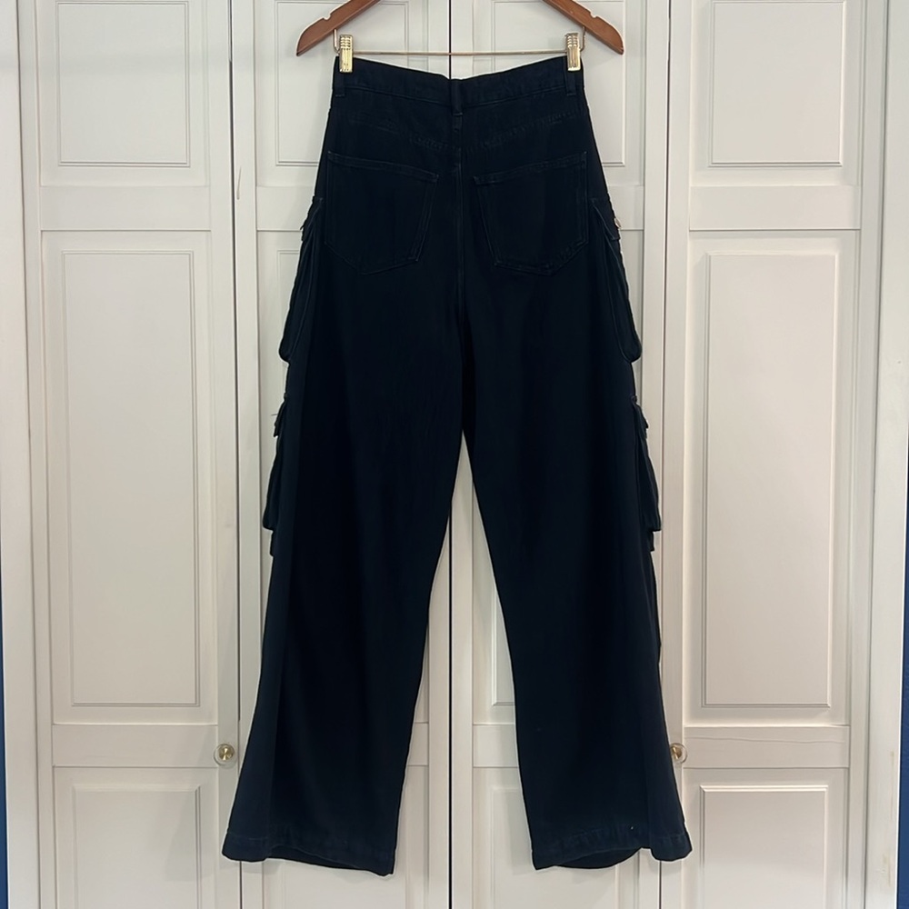 Zara Dark Denim Cargo Pant - Picture 4 of 5